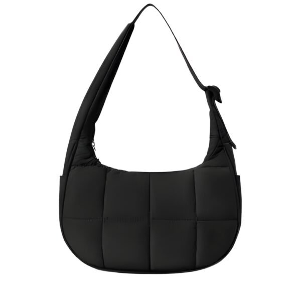 Sleek Black Padded Shoulder Bag for Everyday Style